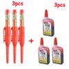 NEW Long Head Nib Deep Hole Markers Pen 20mm/45mm Waterproof White Tile Carpenter Pen for Woodworking Black/Blue/Red Ink
