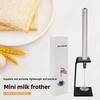 Handheld Stainless Steel Milk Frother With Stand For Coffee And Latte Art