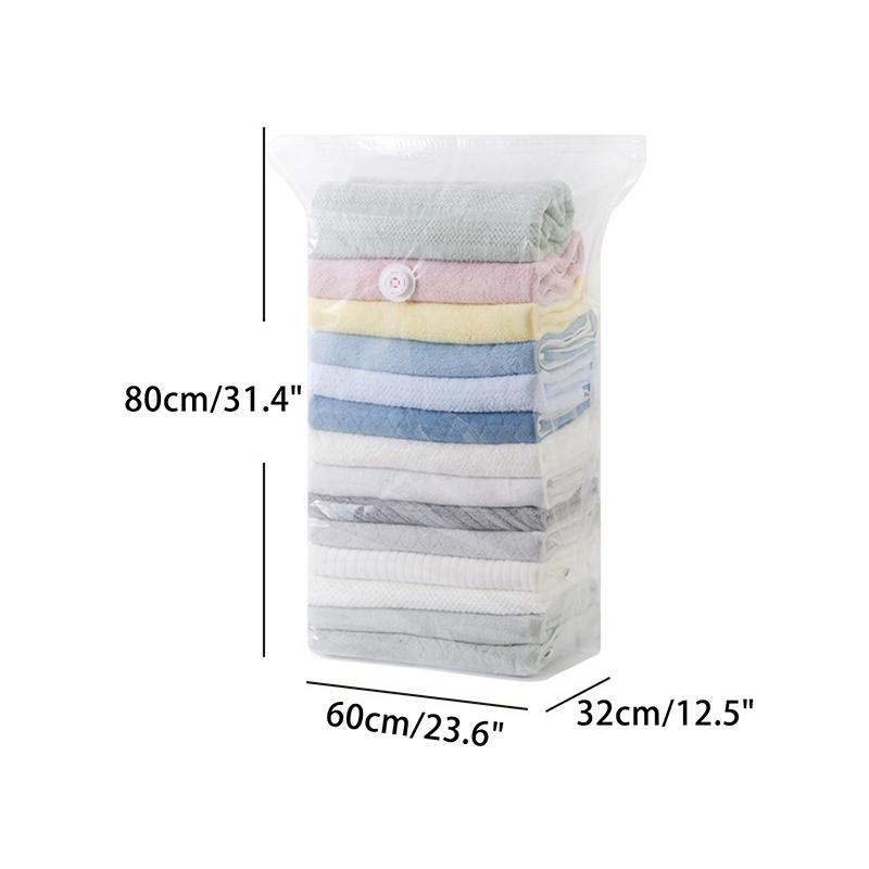 Vacuum Bags Large No Need Pump Plastic Storage Bags For Storing Clothes Blankets Compression Empty Bag Travel Accessories