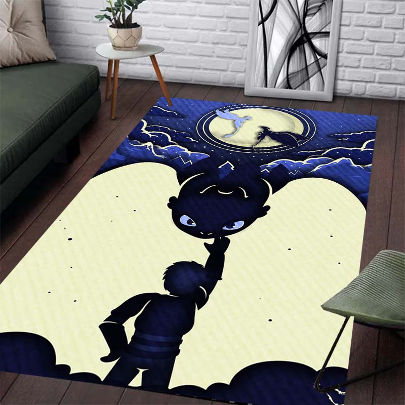 The Toothless Pattern Carpet in Love - Outdoor Carpet, Non-slip Kitchen Carpet, Home and Bedroom Decoration Carpet Birthday Gift 60x90cm