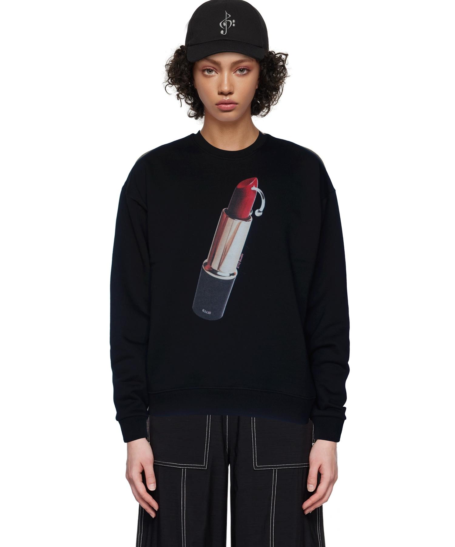 2113 Studio Ep.7 Sweat Top No.03 (Big Lip-Stick) Black