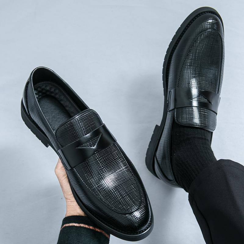 Non-Slip Leather Loafers All-match Business Shoes Vintage Men Casual Shoes New Brand Flats Outdoor for Men Lazy Footwear