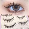 Chic Manga Lashes: Lightweight Fish Silk False Eyelashes with Transparent Stem for Flawless Eye-Corner Curling