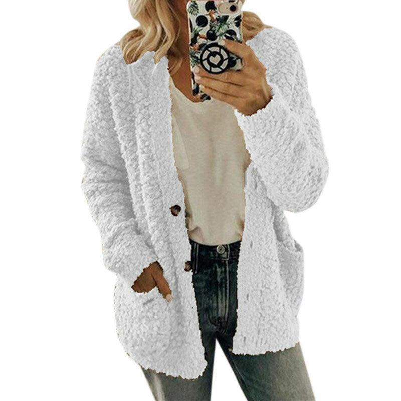 Cozy Plus Size Women Bear Coat Fleece Jacket Perfect For Chilly Autumn Days