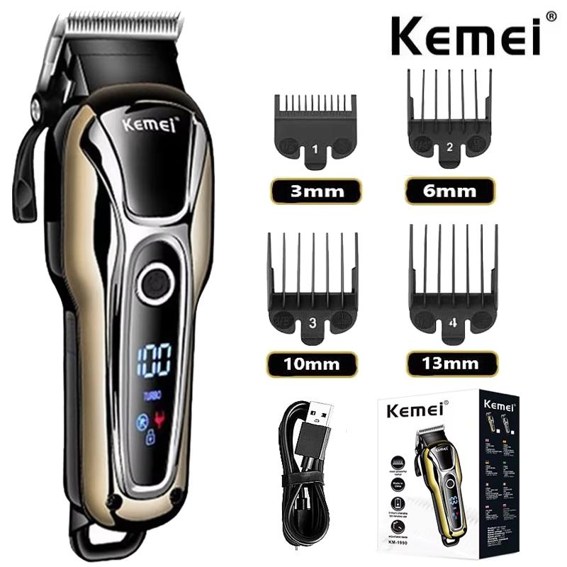Kemei 1990 new hair clipper professional hair clipper men s hair clipper electric trimmer LCD display hair clipper Almighty set