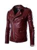 New men's leather jacket trendy men's locomotive leather jacket new large size men's color