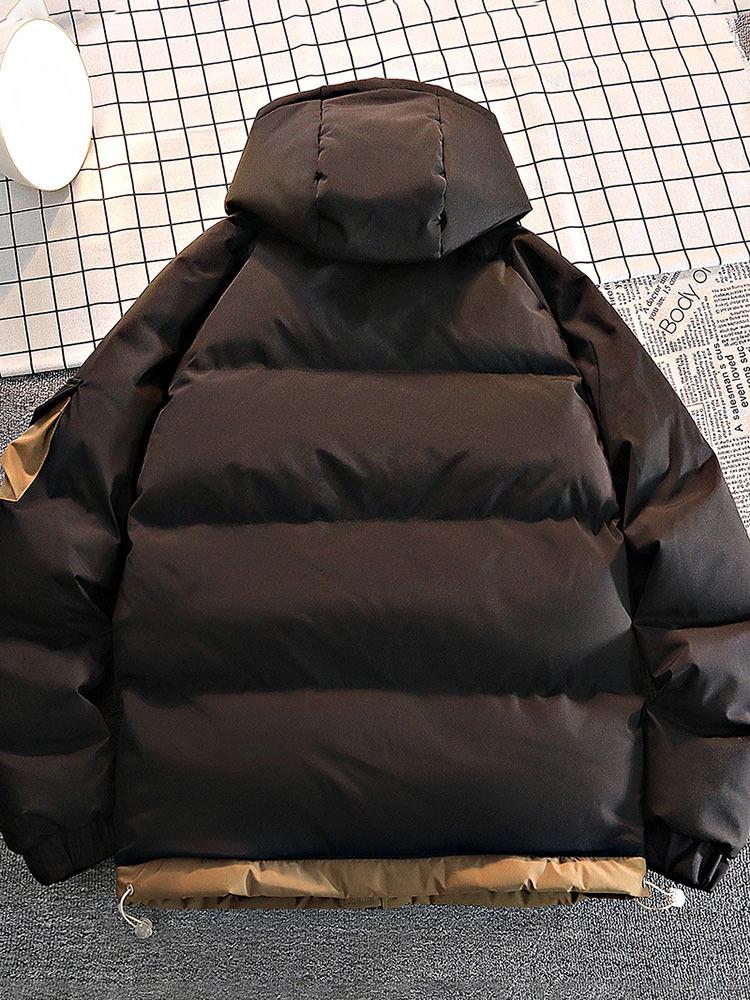 Men's Winter Hooded Cotton Jacket - Two-Piece Design, Thick, Loose, Trendy Outerwear
