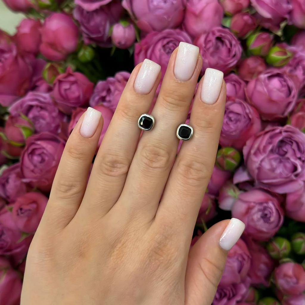 Серебряные серьги с фианитами (2172956)