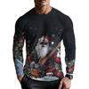 Christmas Men's T-Shirts Fashion 3D Print Long Sleeve T-Shirt Round Neck Y2k Clothes Man Autumn Fashion Loose Men's Casual Tops