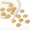 13X4.5MM 18K Gold Plated Irregular Spacer Beads Brass Metal Round Separators Beads For DIY Beading Jewelry Accessories Findings