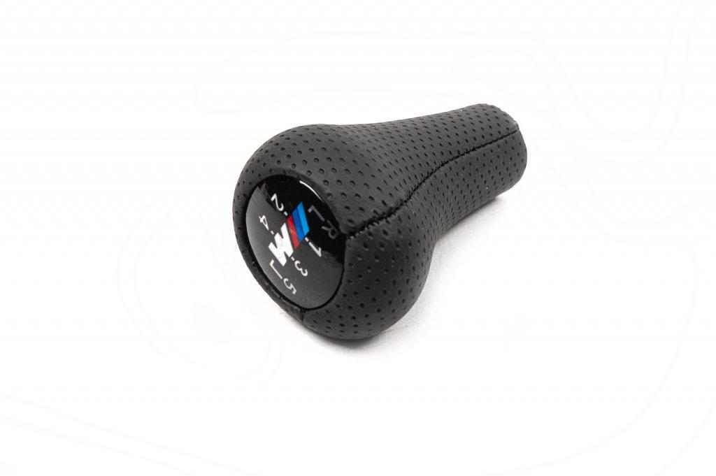 Gear Knob V2-5st (leatherette, Black Smooth) for BMW 3 Series E-30 1982-1994