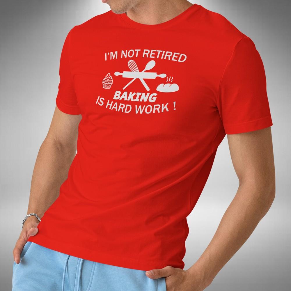 

Baking Retirement Men s T-Shirt Funny Retired Hobbie Recipes Oven Baked L