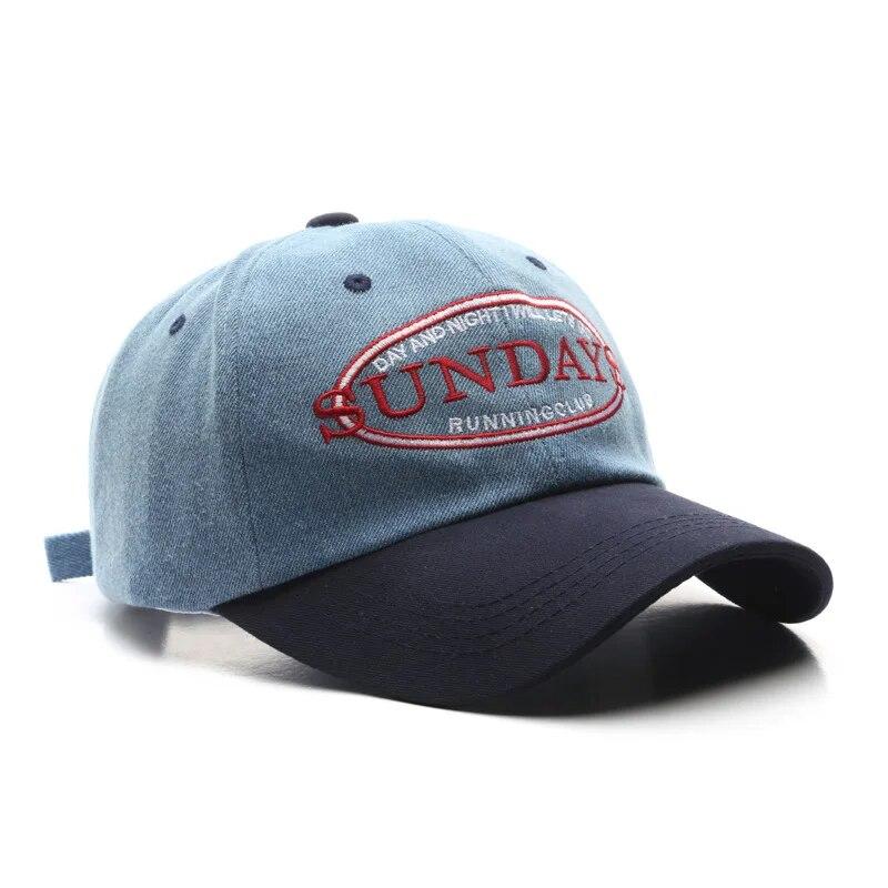 

Старовинні клаптеві бейсболки з літерами для жінок, чоловіків, бавовняні капелюхи із застібками від сонця, повсякденна вишивка, унісекс, хіп-хоп кепки на відкритому повітрі 54-60cm синій