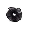 HAS HDM007 Black chiffon edge scrunchie
