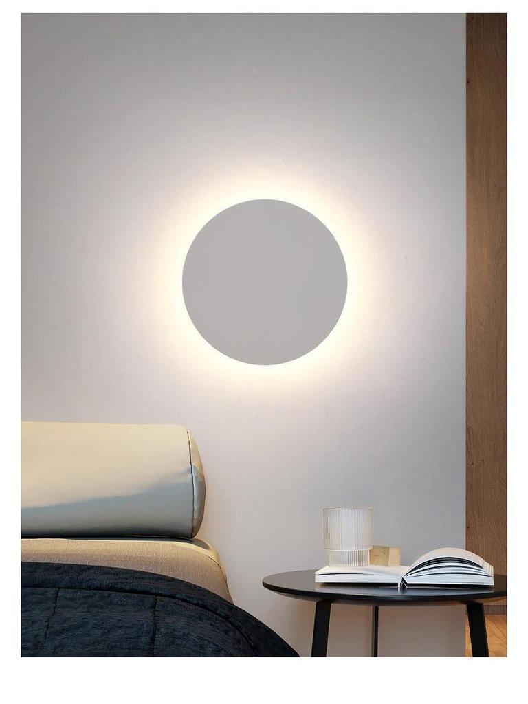 Modern Minimalist Round Wall Lamp for Bedroom and Living Room Decor