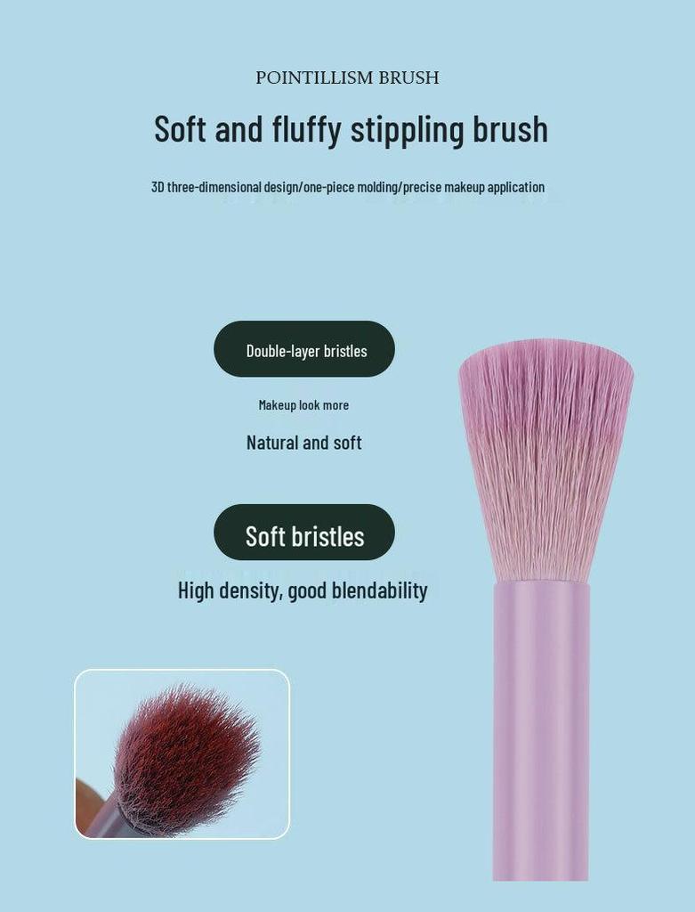 Cai Shi Lan 10/12-Piece 3.0 Three-Color Makeup Brush Set - Soft Bristles for Blush, Powder, and Contour.