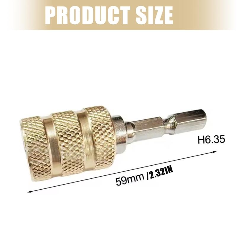 Magnetischer Sechskant-Verlängerungsstab 6,35mm Praktischer Stahlbau Korrosionsbeständiges Design Bit-Verlängerungsadapter