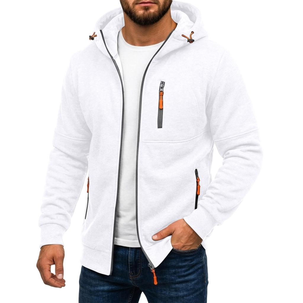 Herren Casual Kapuzenjacke für Herbst und Winter, Stilvoller Sweatshirt-Mantel Oberbekleidung