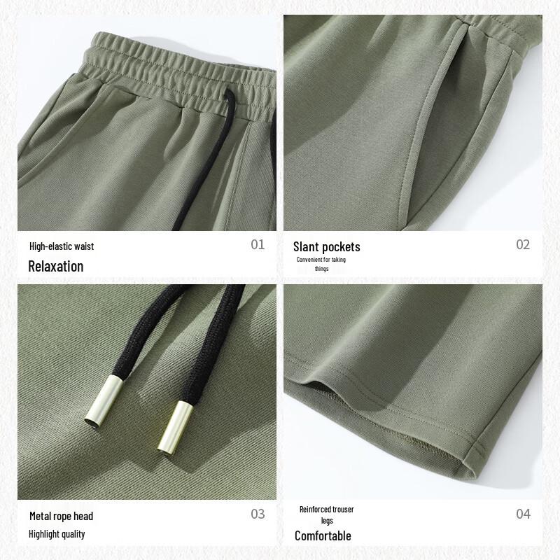 Jeanswest Men's Summer Loose Fit Pure Cotton Casual Shorts