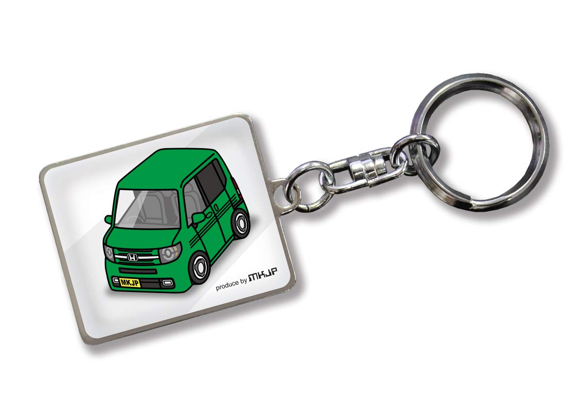 

MKJP Custom Key Chain Honda N-VAN +STYLE FUN JJ2 Base White Car Color: Green зелёный