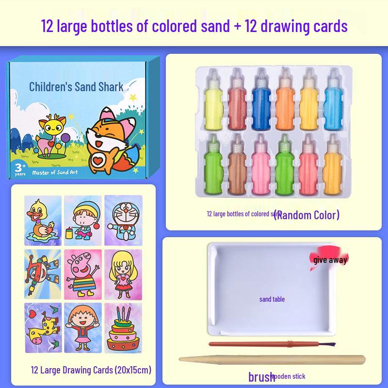 Children s DIY Sand Painting Kit: Educational Art Toy for Kids