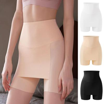 Women's Cotton Boxer Shorts High Waist Tummy Control Shapewear Underwear Seamless Anti