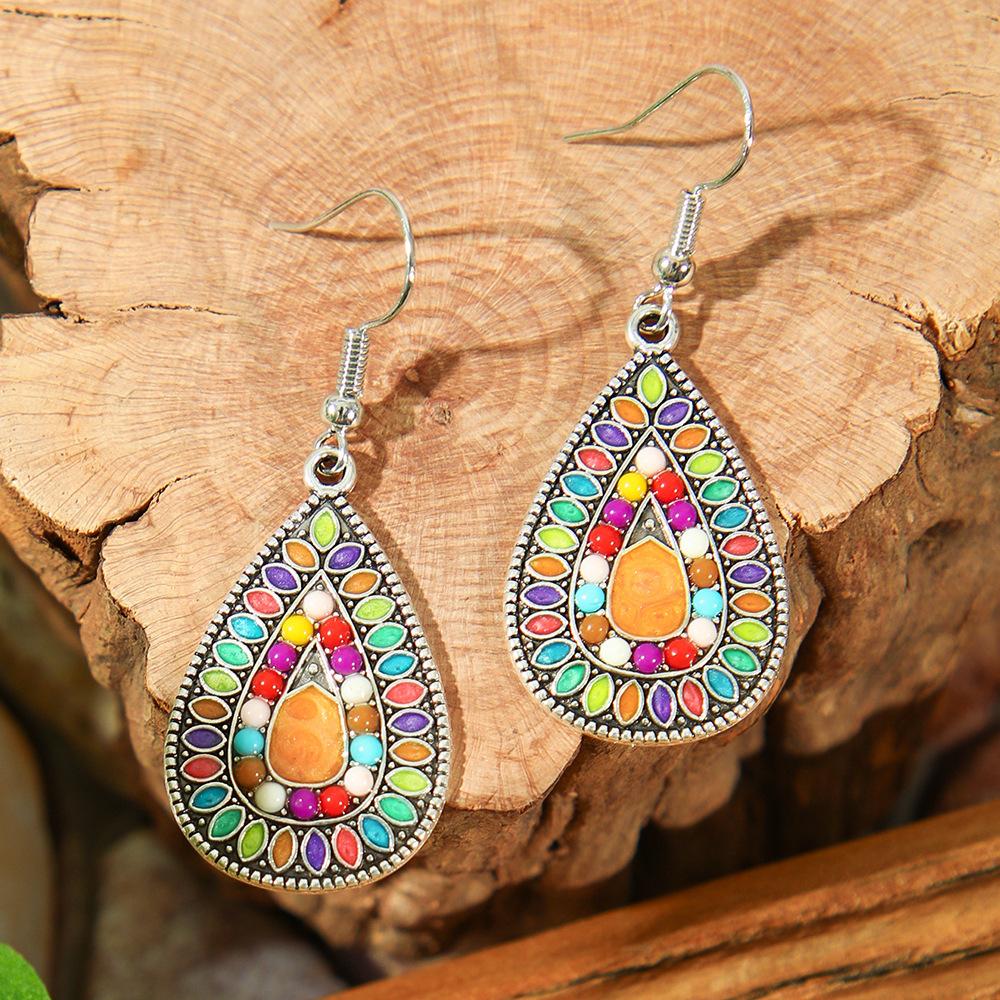 Retro Bohemian Fashion Drop-shaped Earrings Trendy Earrings