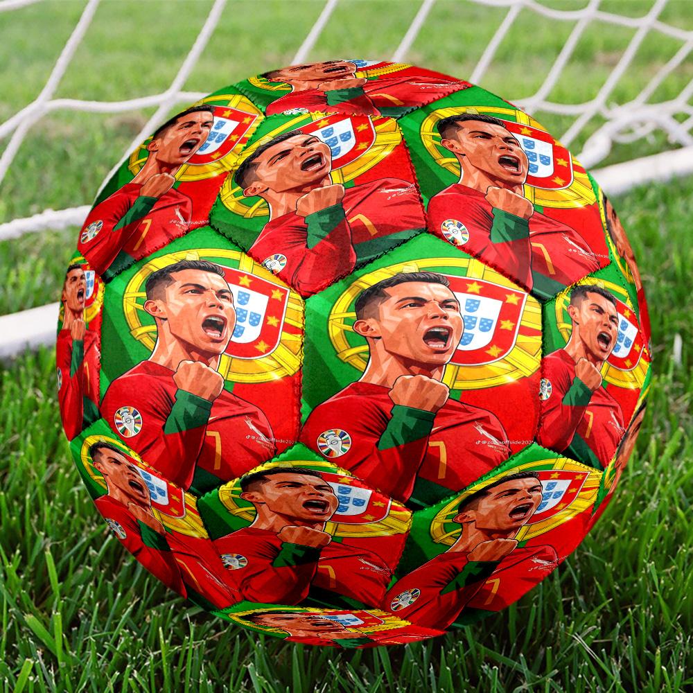 Cristiano Ronaldo  Size 5 Soccer Balls, High-Quality, Anti-Slip, Protective Football, a Unique Gift Suitable for Birthdays, Christmas