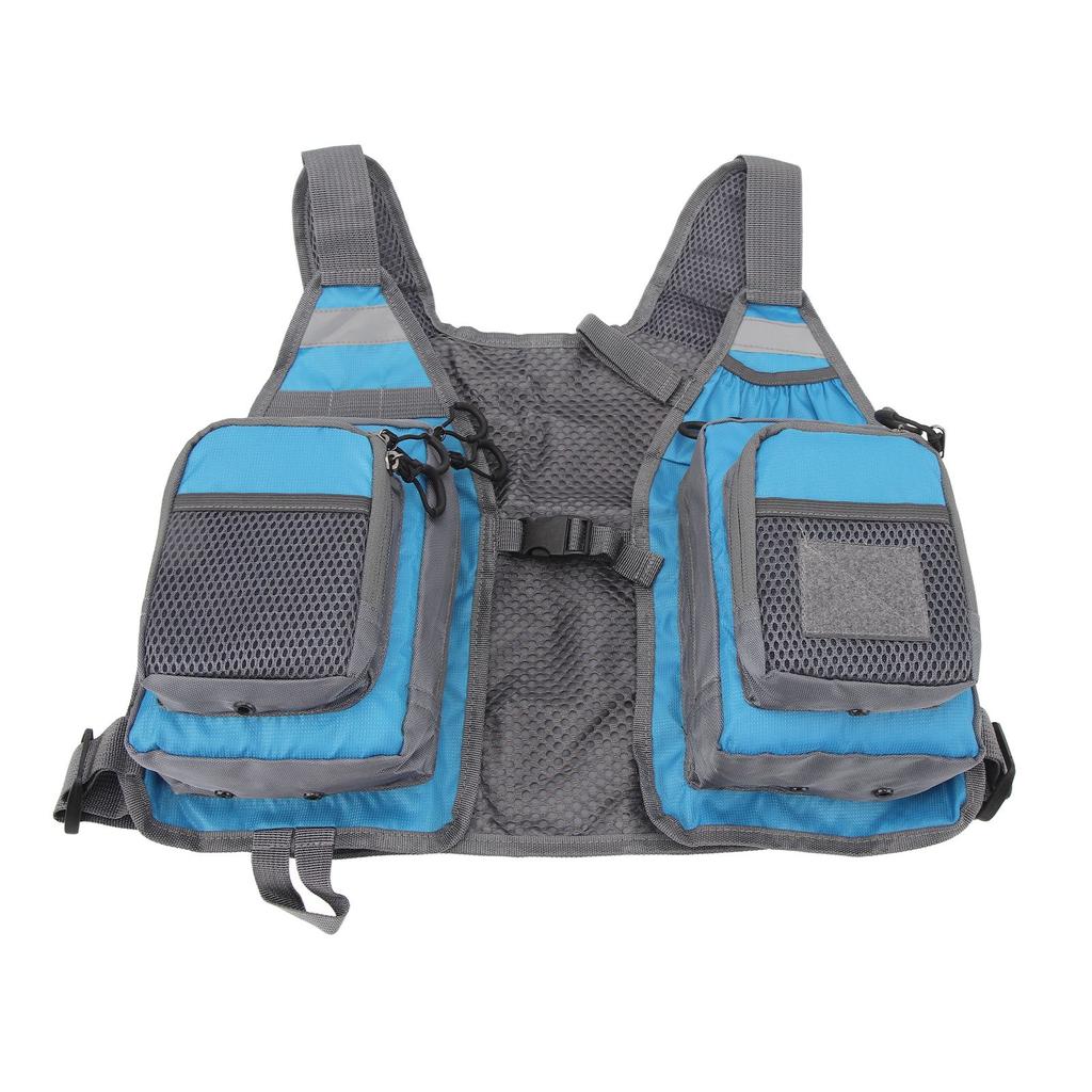 Strap Fishing Vest Fly Fishing Vest 8  S Oxford Cloth Reflective Strips Mesh Lining   Fishing Gear for Outdoor