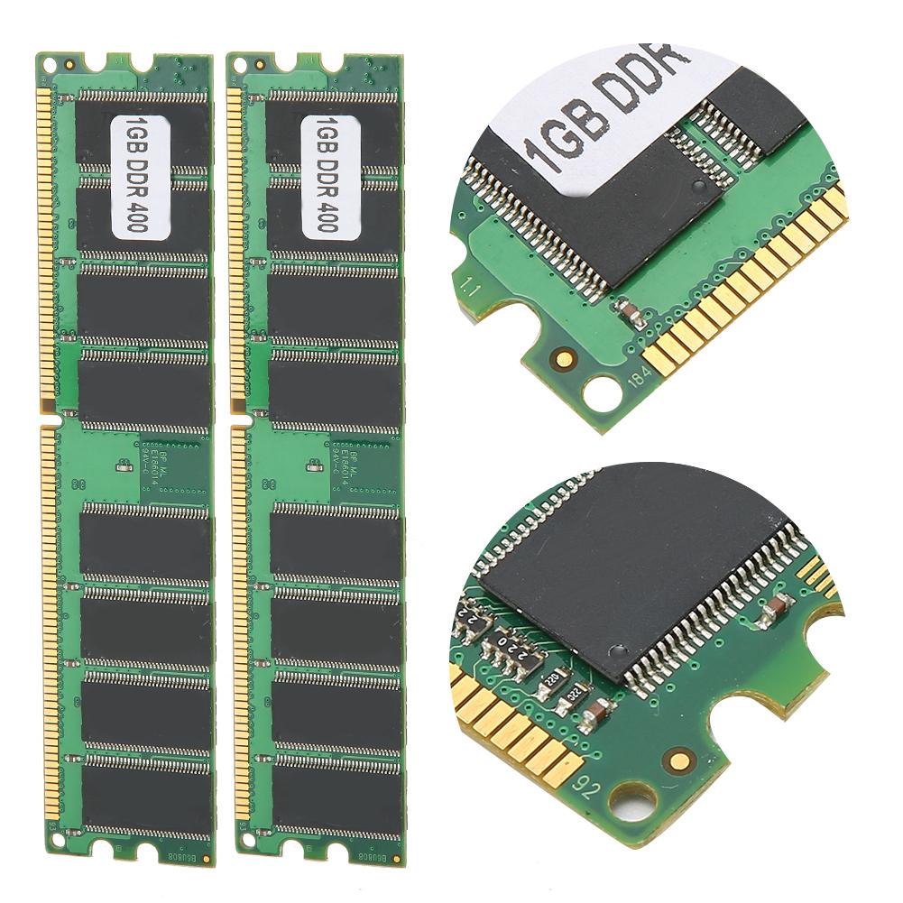 Módulo de memória 2Pcs Desktop Computer Double-Sided 16-Grain DDR 1GB 400MHZ PC-3200