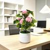 Chrysanthemum Artificial Flower Pot With Plastic And Silk Material For Home Decor And Wedding Use