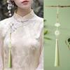 Unique Women Cheongsam Pendant Handmade Brooch with Long Tassels Female Jewelry