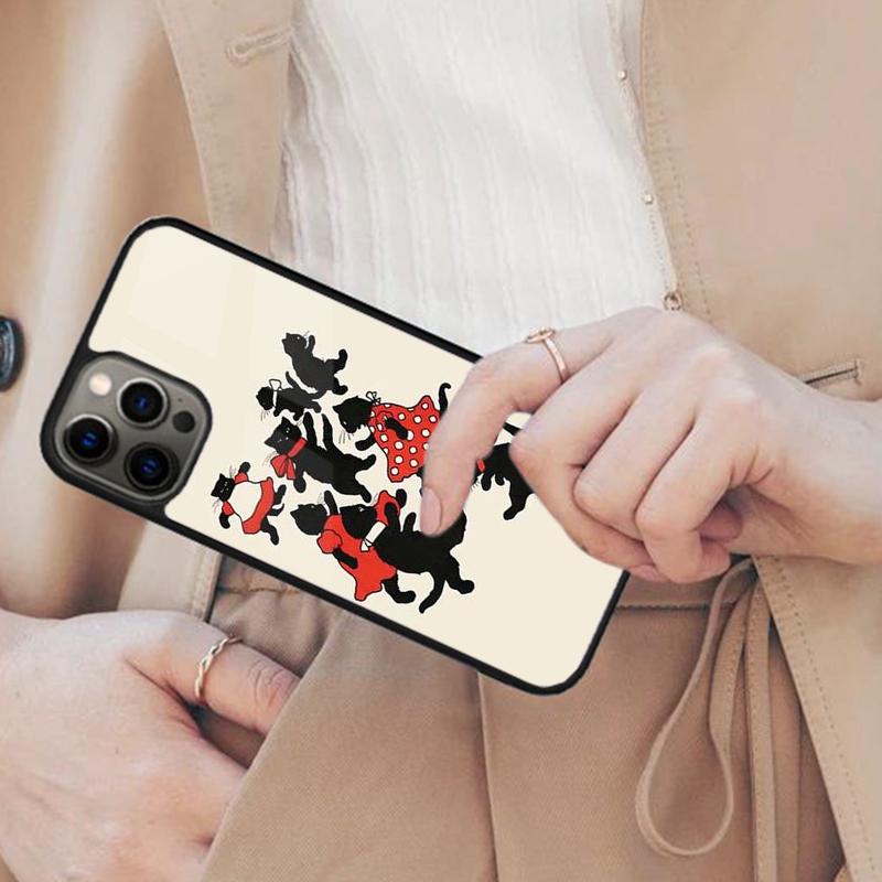 

Black Cat Face Kitty Magnetic Phone Case For APPLE iPhone 17 Air 16 14 13 12 Pro Max 15 Plus Wireless Charge With MagSafe Cover iPhone 13mini