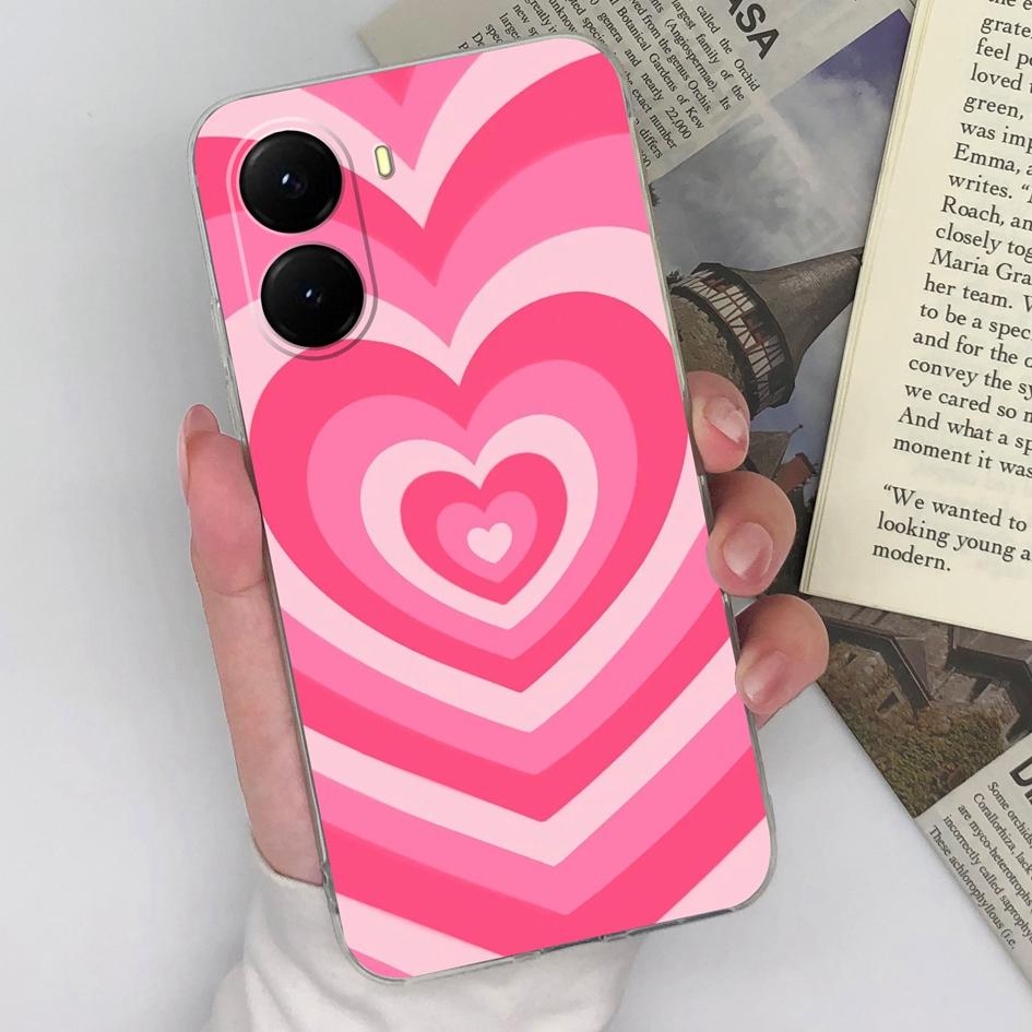 Phone Case For Xaimo Poco X7 X6 X5 X4 X3 M5 M6 M7 F3 F4 14T 15 Pro Plus Pretty Love Heart Pattern Clear Soft Silicone Protective Shell For Xiaomi Capa
