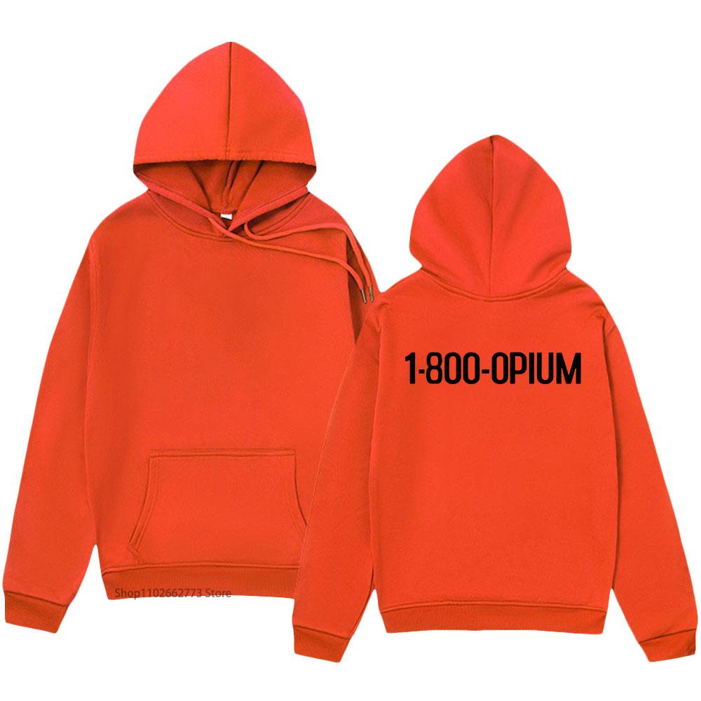Homixide Gang HXG Rock Band Hoodies 1-800-OPIUM Print Sweatshirts Winter Long Sleeve Clothes Men Tops Pullover