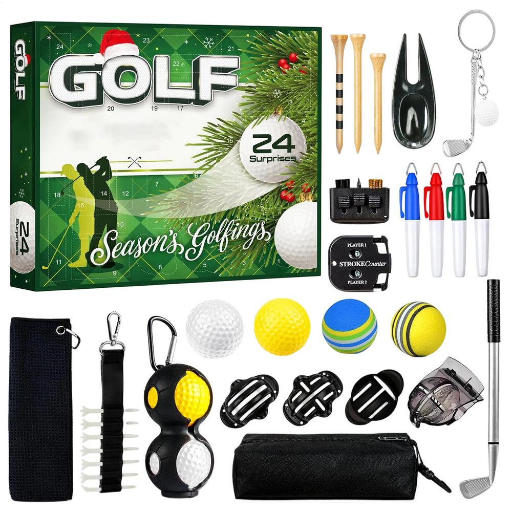 

Golf Countdown Calendar Festive Advent Supplies 24 Days Of Christmas Countdown Golf Accessories For Adults Family Friends Father L