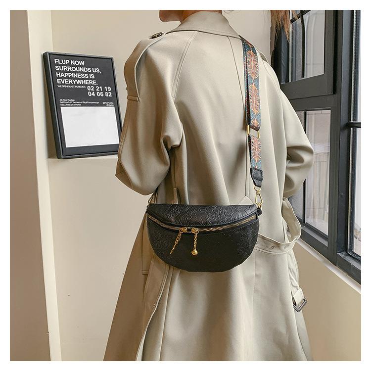 Designer Einfache Hüfttasche Damen Brusttasche Geldbörse Freizeit Gürteltasche Mode Bauchtasche Leder Blumen Damen Schulter Umhängetasche