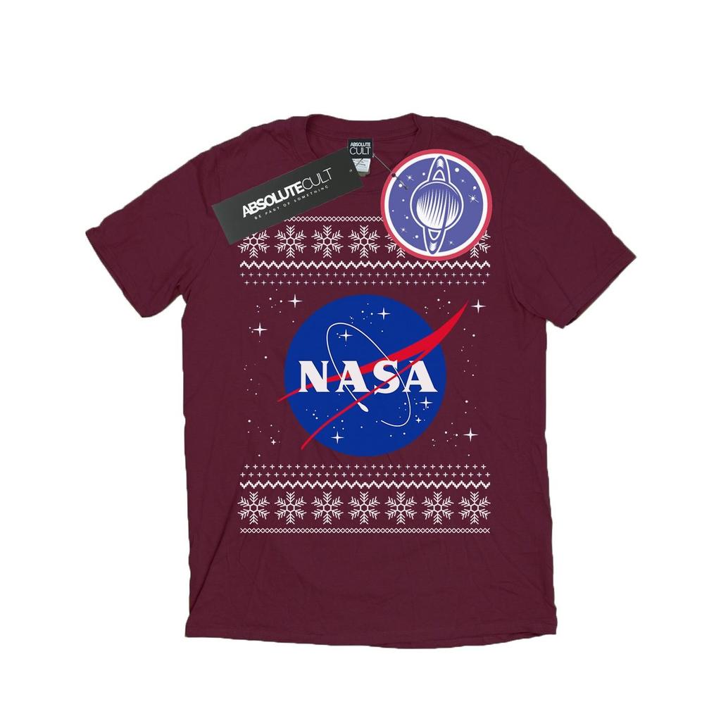 NASA Womens/Ladies Classic Fair Isle Cotton Boyfriend T-Shirt