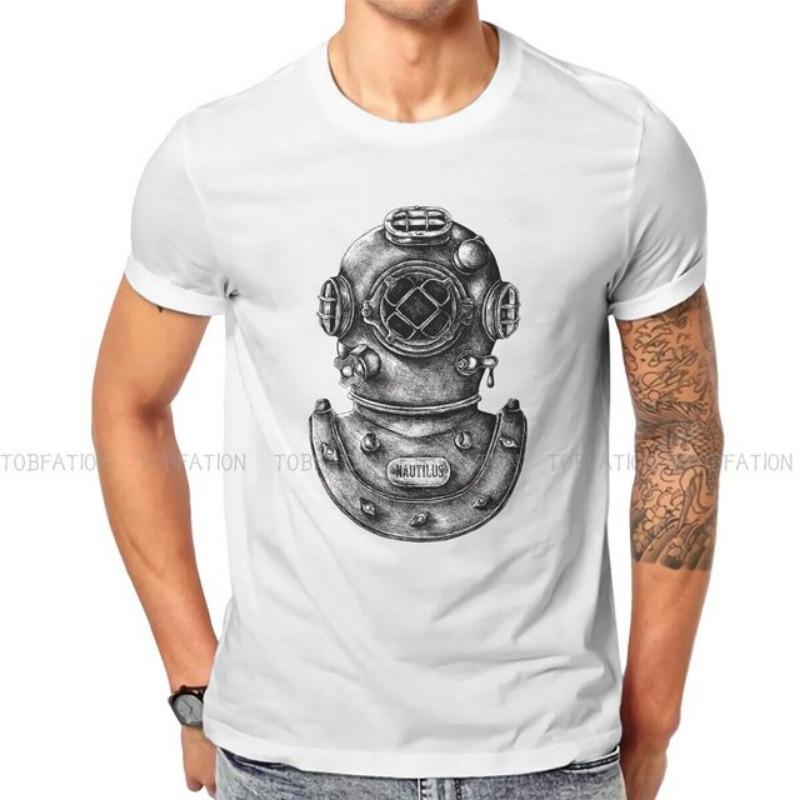 Tauchen Scuba Tauchen T-Shirt für Männer Helm Weiches Sommer T-Shirt T-Shirt Hohe Qualität Neues Design Flauschig