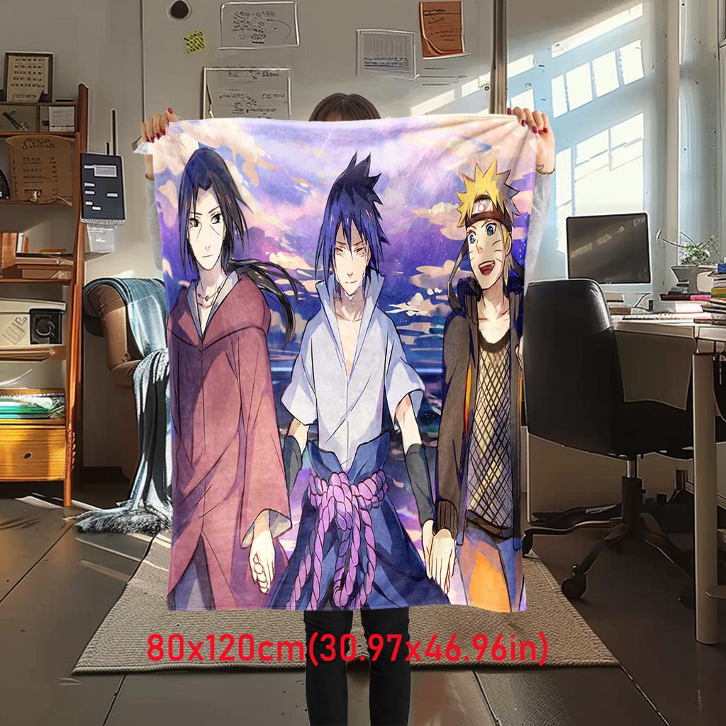 Japanese Anime Cartoon NARUTO Famous Uzumaki Naruto Blanket Soft Home Furnishing Nap Decoration Four Seasons Warm Sherpa Blanket B9