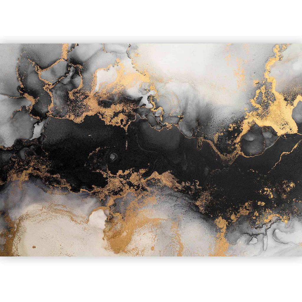 Wallpaper - Golden Explosions - Abstract Pattern Inspired by Marble
