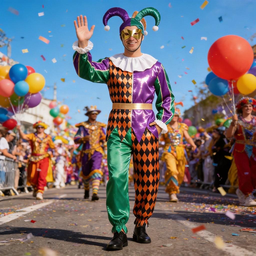 Clown Costume For Kids And Adults With Polyester Fabric For Cosplay And Halloween Events