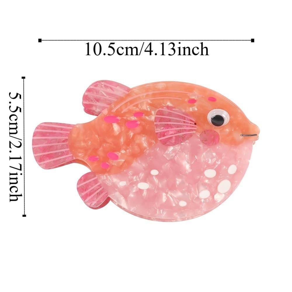 Personalized Sweet Fish Hair Claw Contrast Color Waterproof Conch Shark Clip Starfish Headwear Acetic Acid Hair Claw Girls