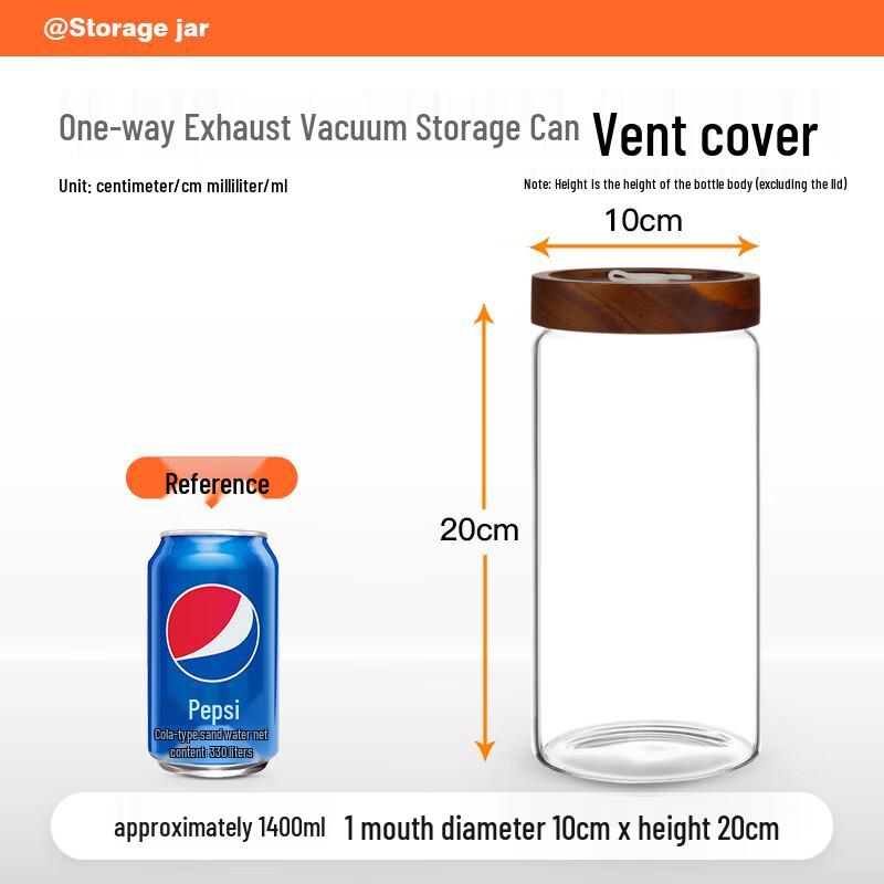 Airtight Glass Food Storage Jar with Vent Lid