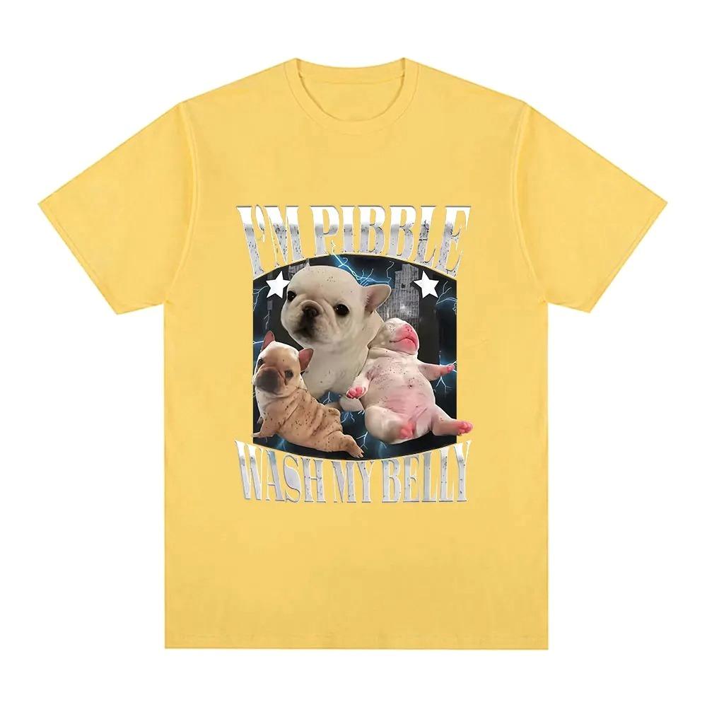 

Funny Pibble Wash My Belly Dog Meme Printed T Shirt Women Vintage Fashion T-Shirts Short Sleeve Daily Wear Casual Clothing S