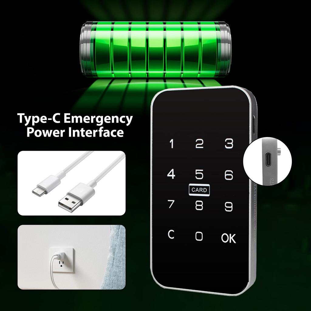 Smart Cabinet Lock   Password   Card Lock Cabinet Unlocking   Buttons Electronic Induction Keyless Lock for Wooden Chest Drawer