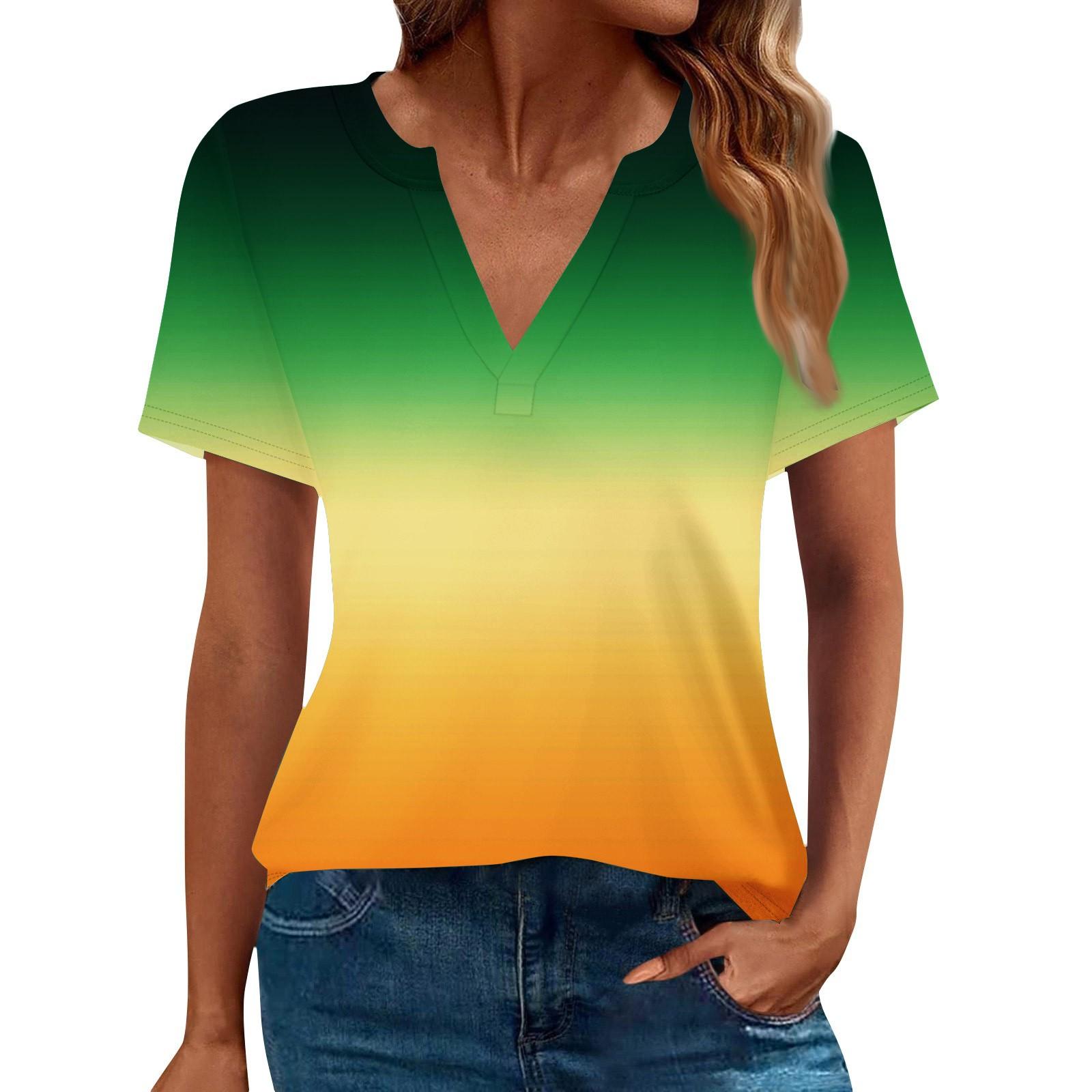 

Women s Summer Short Sleeve V Neck Shirt Business Casual Loose T-Shirt Trendy Fashion Clothing Tops L белый