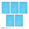 Apica Rainguard Memo Snoopy Sky SWP59SB05T Pads, Design, Water-Repellent Paper, A7, Blue, 5-Pack,