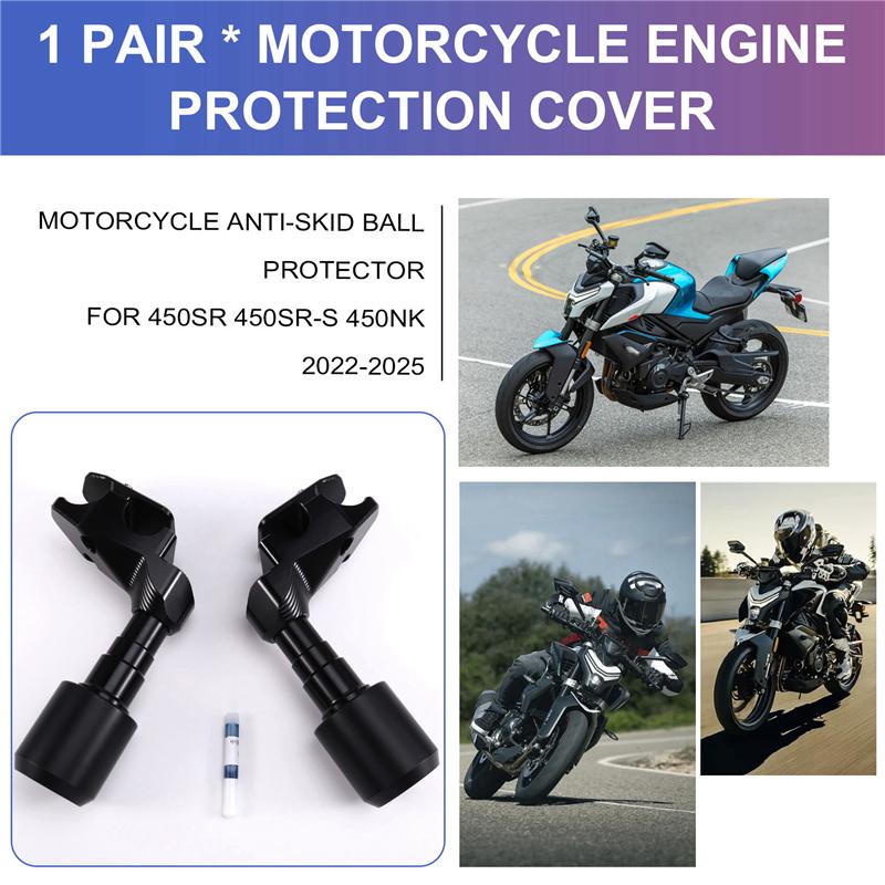 NUOVO-Accessorio Paramotore Slider Telaio Copertura Protezione Motore Crash Pad Protezione Paracolpi Per CFMOTO 450SR 450NK
