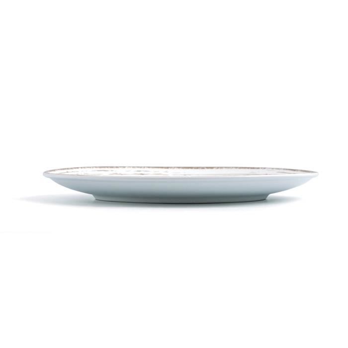 Assiette Plate Ariane Tornado Céramique Bicolore (24 Cm) (6 Unités)